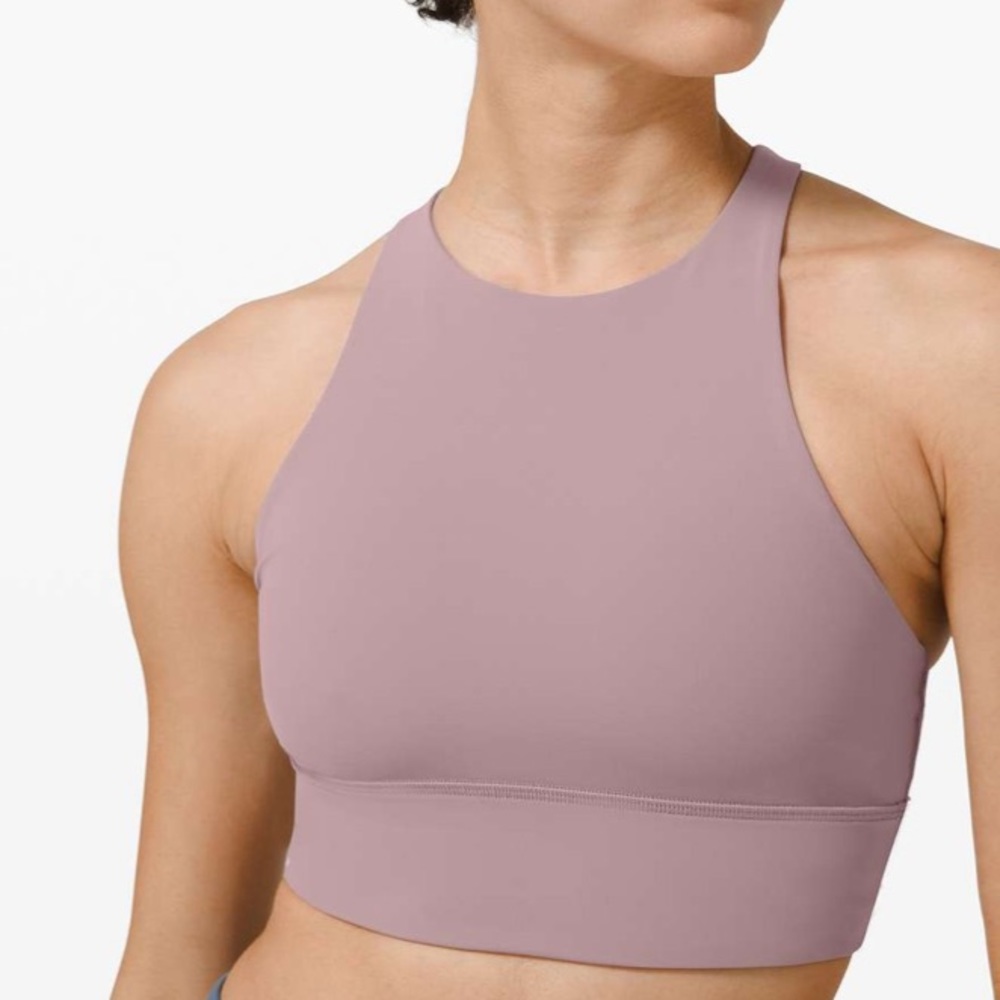 SIZE 4 VIOLET VERBENA ENERGY BRA HIGH-NECK LONGLINE